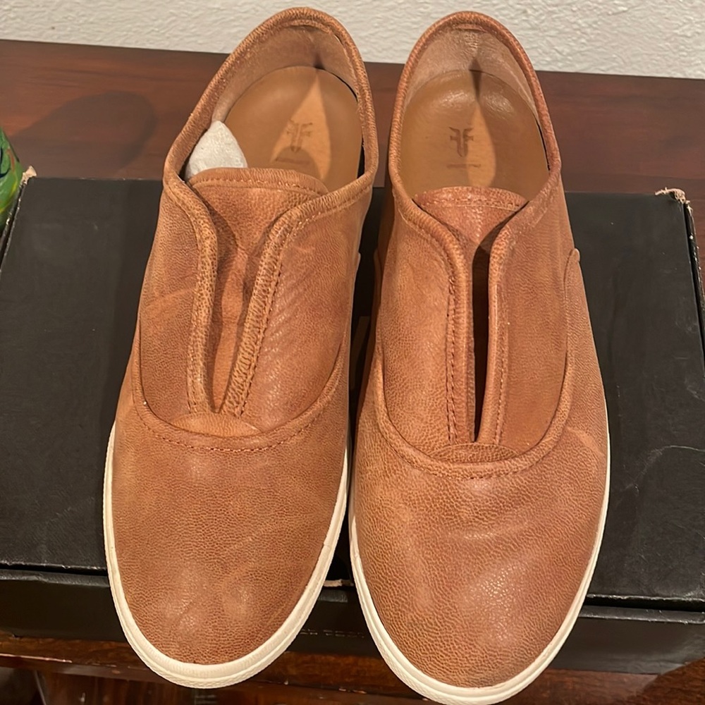 Frye slip ons.